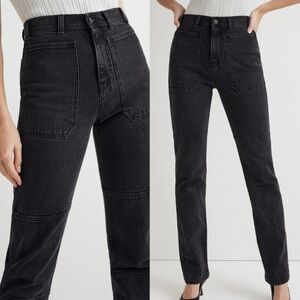 Madewell 90’s straight black utility jeans